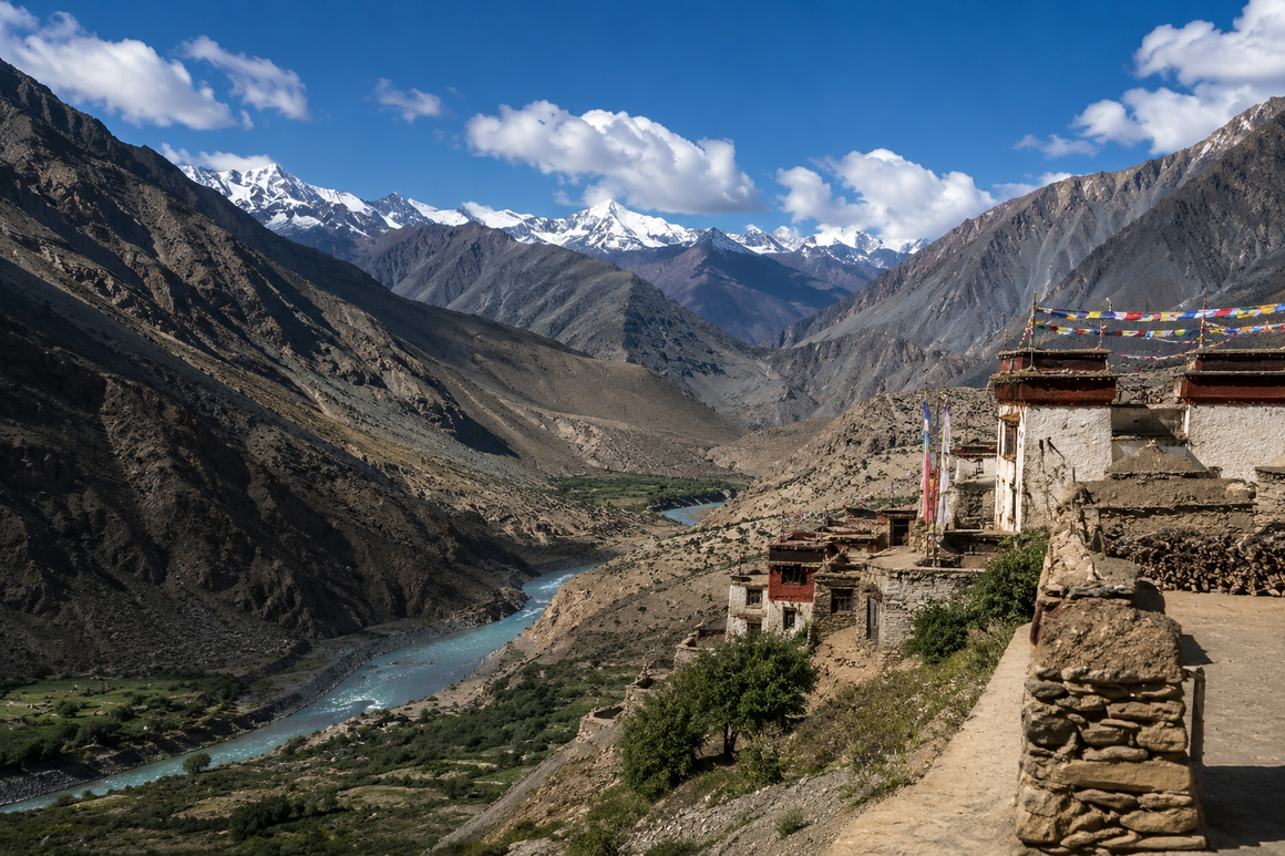 Weitläufige Landschaft in der Dolpo-Region in Nepal